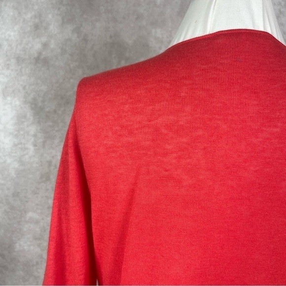 Maje Floral Crochet Knit Linen Blend Open Cardigan In Coral Women's Size 3 US L - Picture 4 of 8